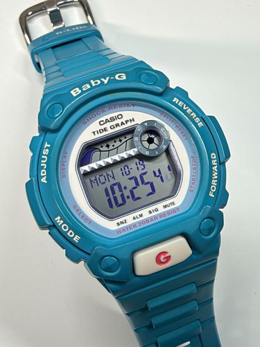 Casio Baby-G G-LIDE BLX-102 Teal Blue Surf Tide Graph Digital Watch ...