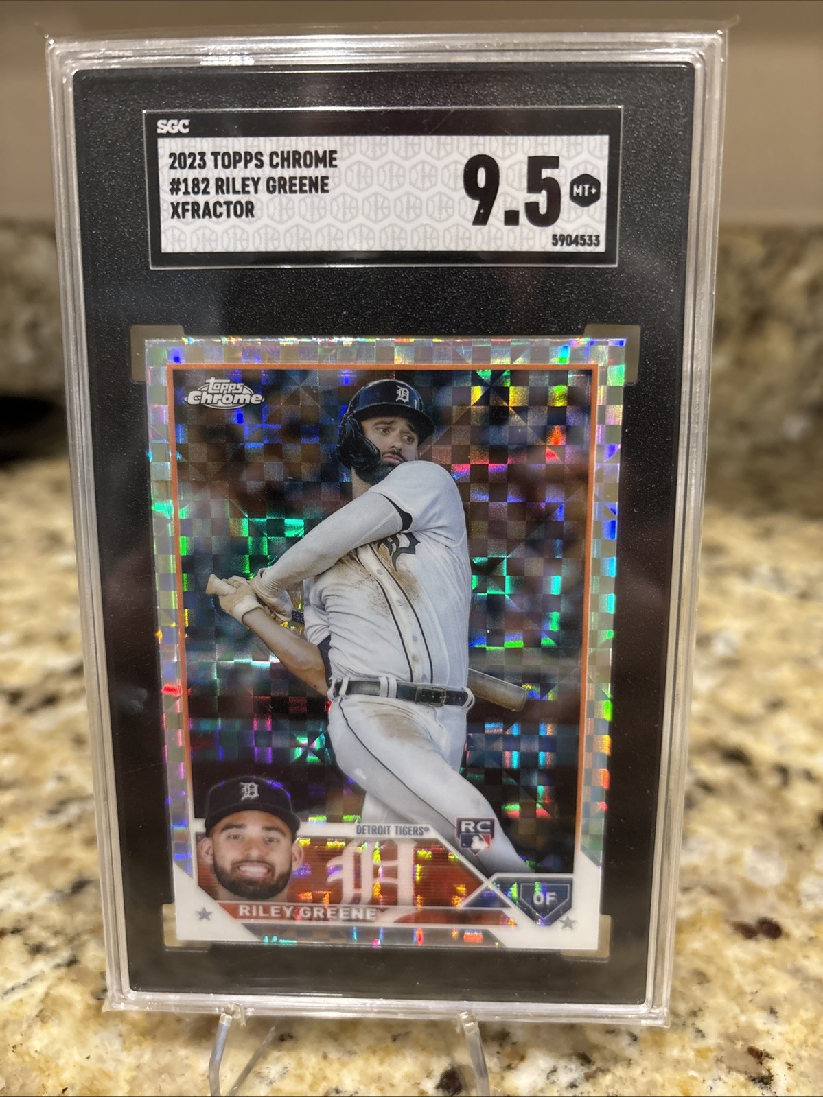 2023 Topps Chrome Riley Greene RC X-Fractor #182 SGC 9.5 Mint+ TIGERS