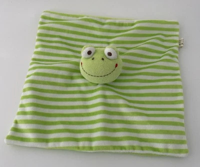 6925🌟Doudou plat Mouchoir Grenouille Vert Blanc Shenzhen Espa Intercommerce - Photo 1/4