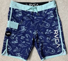 RVCA Boys 28 16 "Nautre vs Industry" Swim Boardshorts