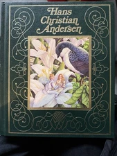 VTG Hans Christian Andersen Leatherette Book Gold Accents Danny Kaye Dedication 