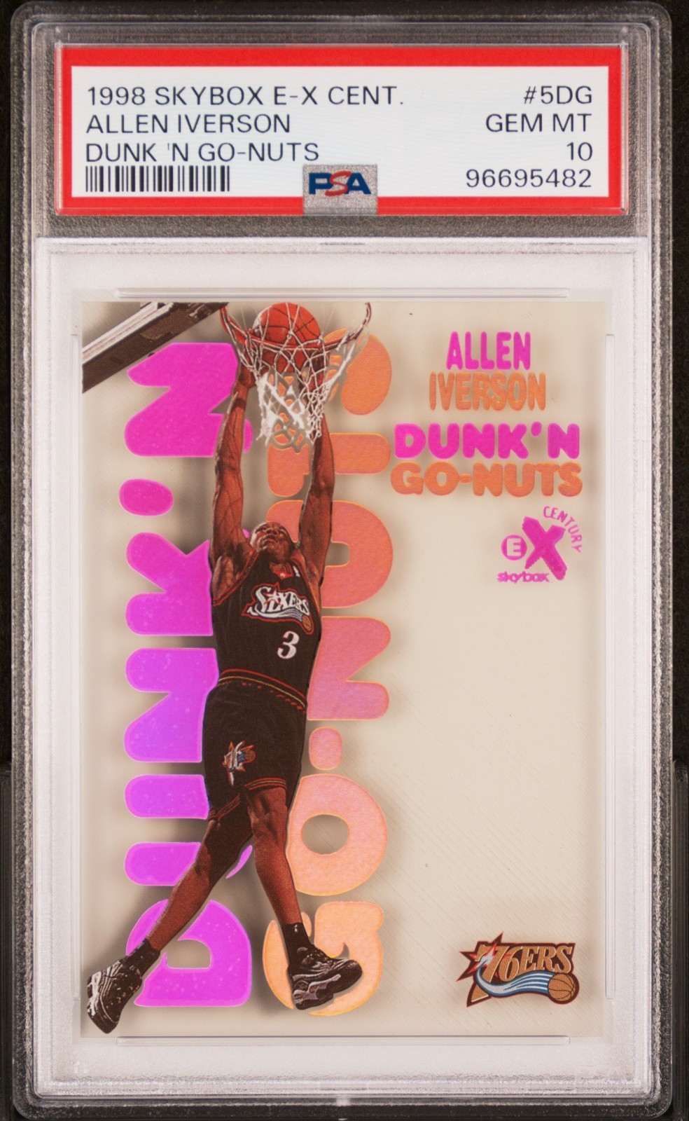 Allen Iverson 1998 Skybox E-X Century #5DG Dunk 'N Go-Nuts Price