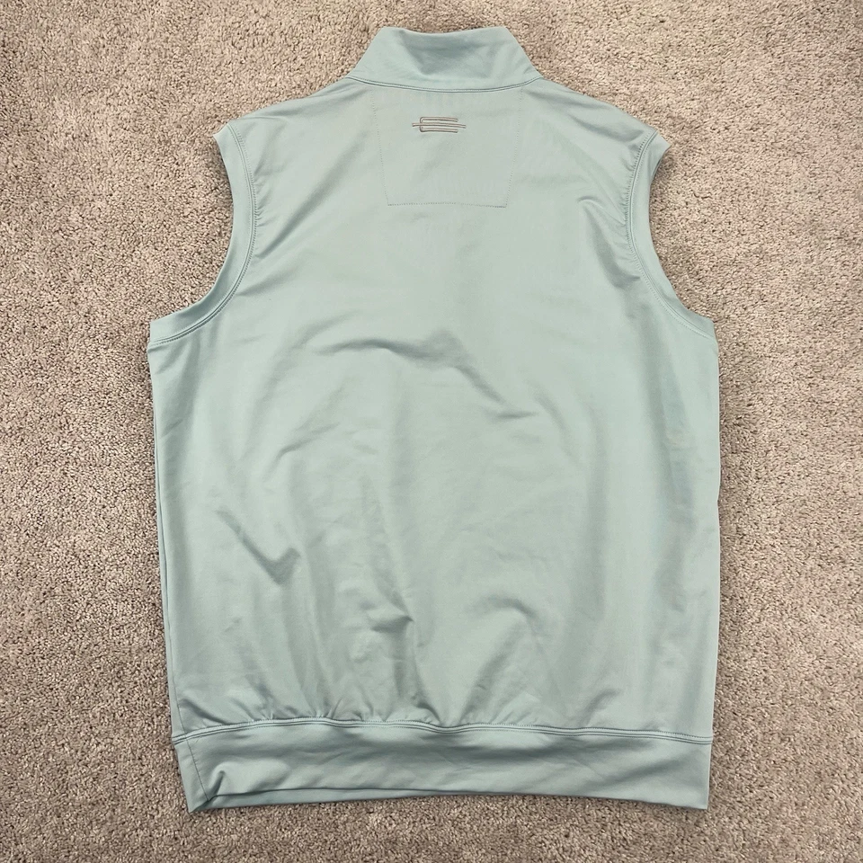 Мужской жилет для гольфа Carnoustie M зеленый 1/4 на молнии с ложным вырезом пуловер без рукавов логотип - Изображение 3 из 4