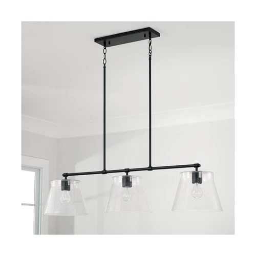 HomePlace Lighting 846931MB Baker Transitional Tapered Seeded Glass Island fo... - Picture 2 of 4