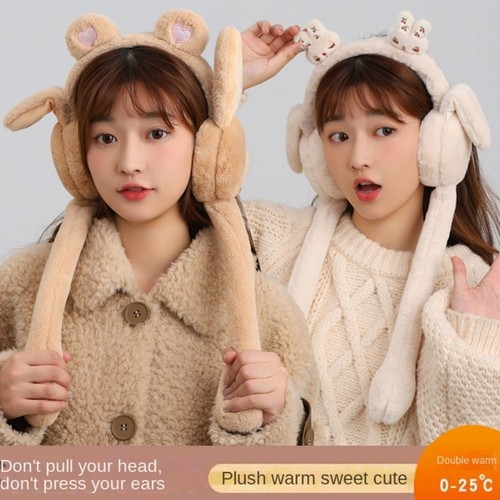 Bunny Ears Headband Airbag Earmuff Funny Toy Coldproof Airbag Ear Bags