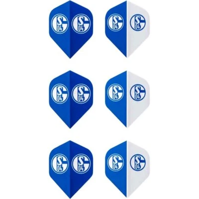 FC Schalke 04 Dart Flight Logo 6er-Set Dartpfeile Wurfpfeile S04 Flights Shop