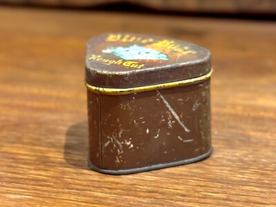 blue boar rough cut tobacco tin Antique Collectibles - Rare Tiffin Satin Glass Humidor and Canister Vintage Blue Boar Rough Cut