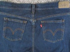Levis 515 Jeans Womens 32x31 Blue Denim Bootcut Mid Rise Dark Wash Retro