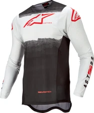 NEW ALPINESTARS SUPERTECH FOSTER JERSEY WHITE/BLACK/RED FLUO LG / 482-9725L