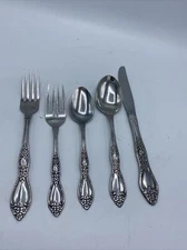  ONEIDA LTD Deluxe SILVER 5 Piece Place Setting Huntington Stainless WM A Rogers
