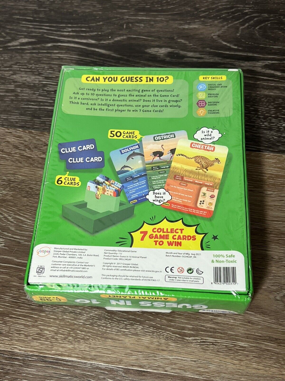 Skillmatics Guess in 10 Educational Kids Adults Card Game-Animal Planet  6-99 Yrs | eBay