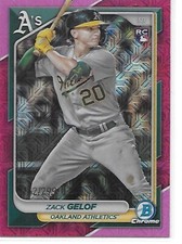 2024 Bowman Chrome Mega Box BB Fuchsia Refractors Zack Gelof 242/299 Athletics