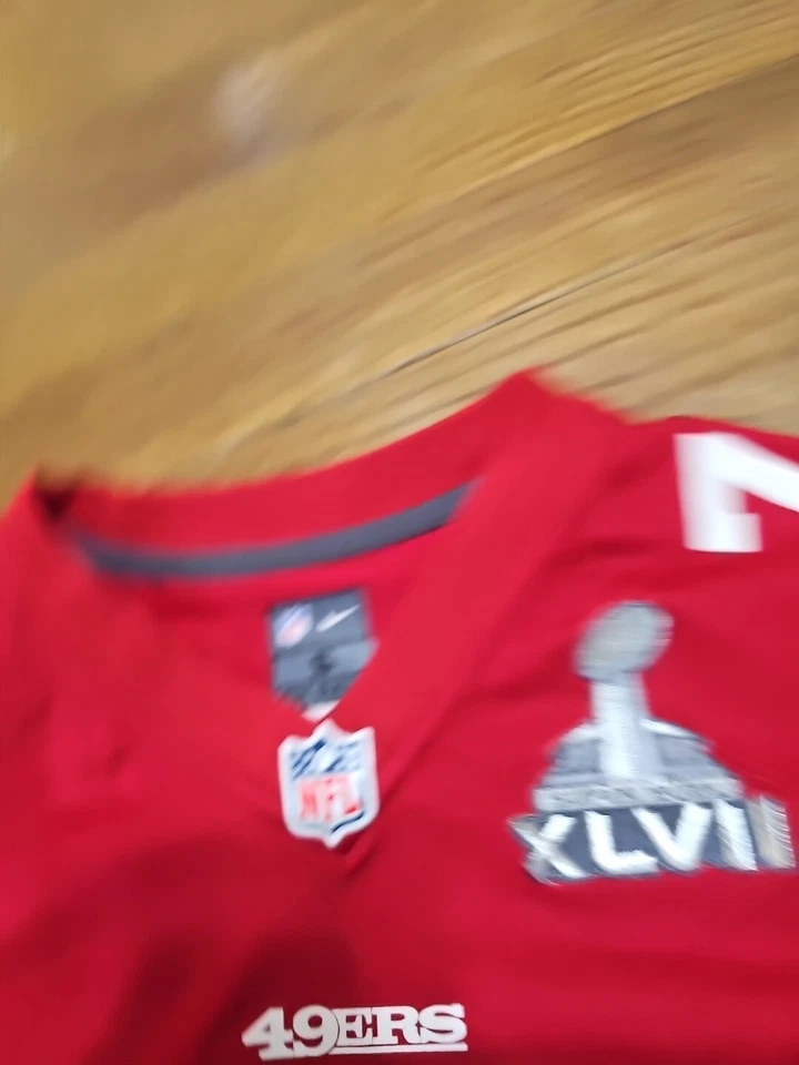 Colin Kaepernick 旧金山 49 人队耐克超级碗 XLVII 球衣状况良好  — 第 3/4 张图片