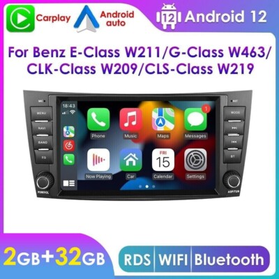 For Mercedes-Benz E-Class W211 W219 Android 12 8'' Car GPS Navigation Radio Wifi