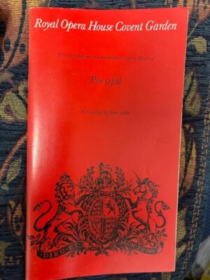 Parsifal Ballet Royal Opera House Programm 1980