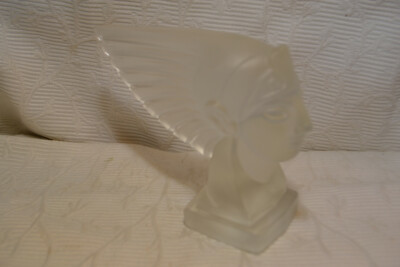 Art Deco Glass Car Mascot ' Victoire ' Hood Ornament 1930' H.Hoffmann
