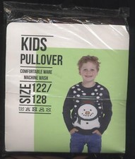 New Kids Christmas Sweater Size 122/128 Snowman Under Blister