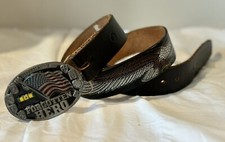 Vietnam Vet Forgotten Hero USA Metal Fashion Belt Buckle Black Belt Size 32