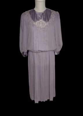 purple lace vintage dress Guzom Fall Wedding Guest Dresses for Women- Lace Short Sleeves Cocktail Prom Ballgown Vintage Dress Purple