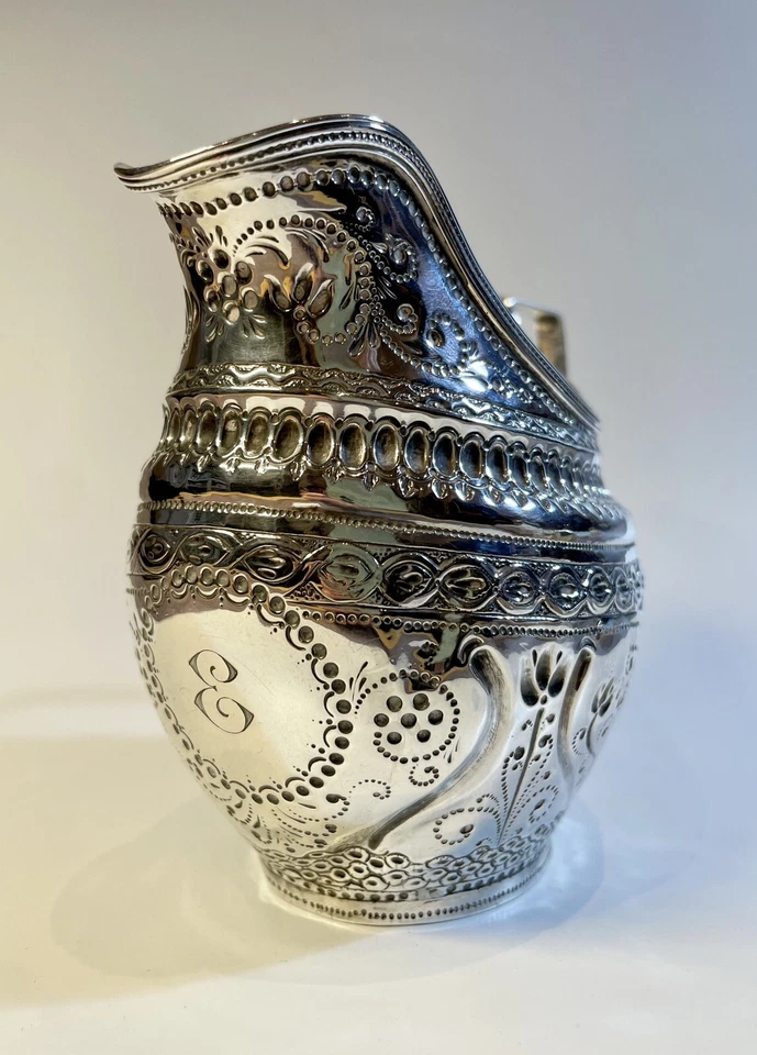 Antigua jarra de plata colonial india crema - georgiana c1800-1830 Foto 2 de 4