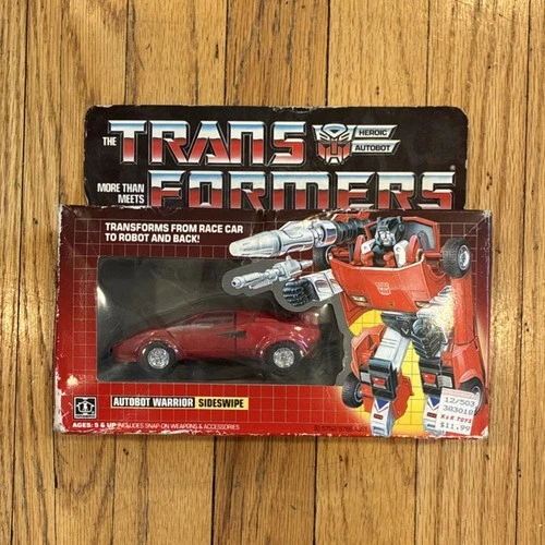 Transformers Autobot Sideswipe Transforming Action Figure Car Vintage 1980s