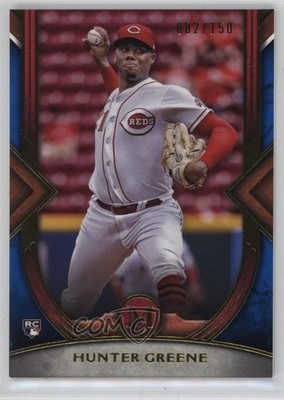 2022 Topps Museum Collection Sapphire 82/150 Hunter Greene #3 Rookie RC 0o4t