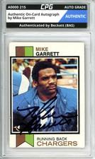Authentic On-Card Autograph Signed by Mike Garrett CPG Auto Grade AUTHENTIC