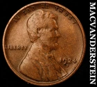 1924-S Lincoln Wheat Cent - Scarce  Semi-key  Better Date  No Reserve  #J8289