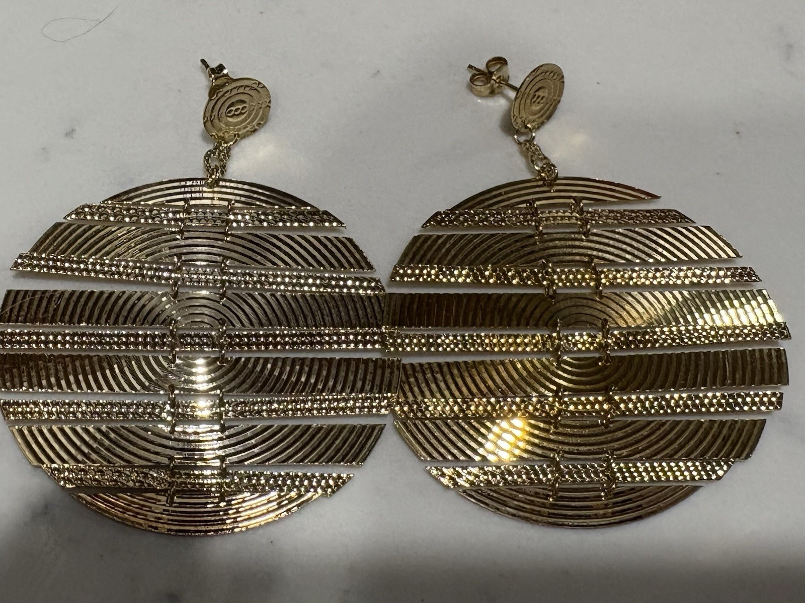 Bellezza Monreale Round Circle Statement Piece Ea… - image 2