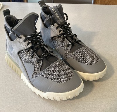 Adidas Tubular X Solid Grey Men s Sz 10 High Top Shoes