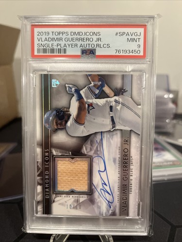 2019 Topps Dimmond Icons Vladimir Guerrero Jr. Rookie Patch Auto PSA 9 10/10🔥🔥