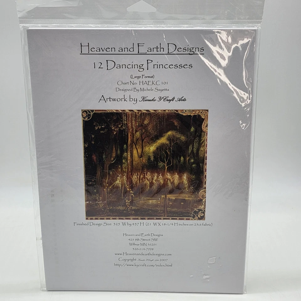 Heaven and Earth Designs 12 Dancing Princesses Cross Stitch Pattern Large Format - Image 2 of 4