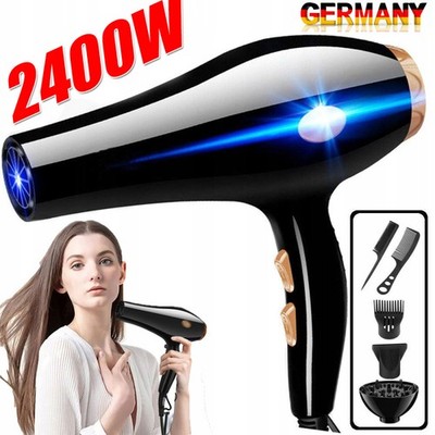 2400 Watt Profi Fön Haarfön Haartrockner Haarföhn 5 Stufen + Stylingdüse DHL