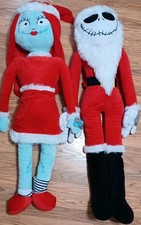 Jack Skellington and Sally Santa Jumbo Plush Dolls Nightmare Before Christmas