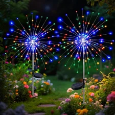 1PC 150 LED Solar Firework Lights Outdoor Waterproof Path Lawn Garden Decor Lamp