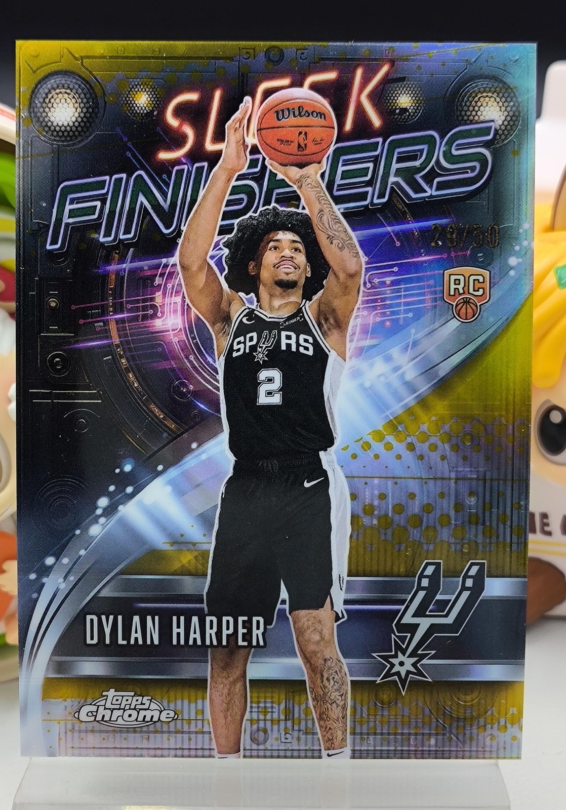 2025-26 Topps Chrome Dylan Harper RC Rookie Sleek Finishers Gold Refractor /50