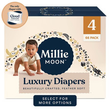 Millie Moon Luxury Diapers Size 4 66 Count Baby Ultra Soft Disposable Diaper