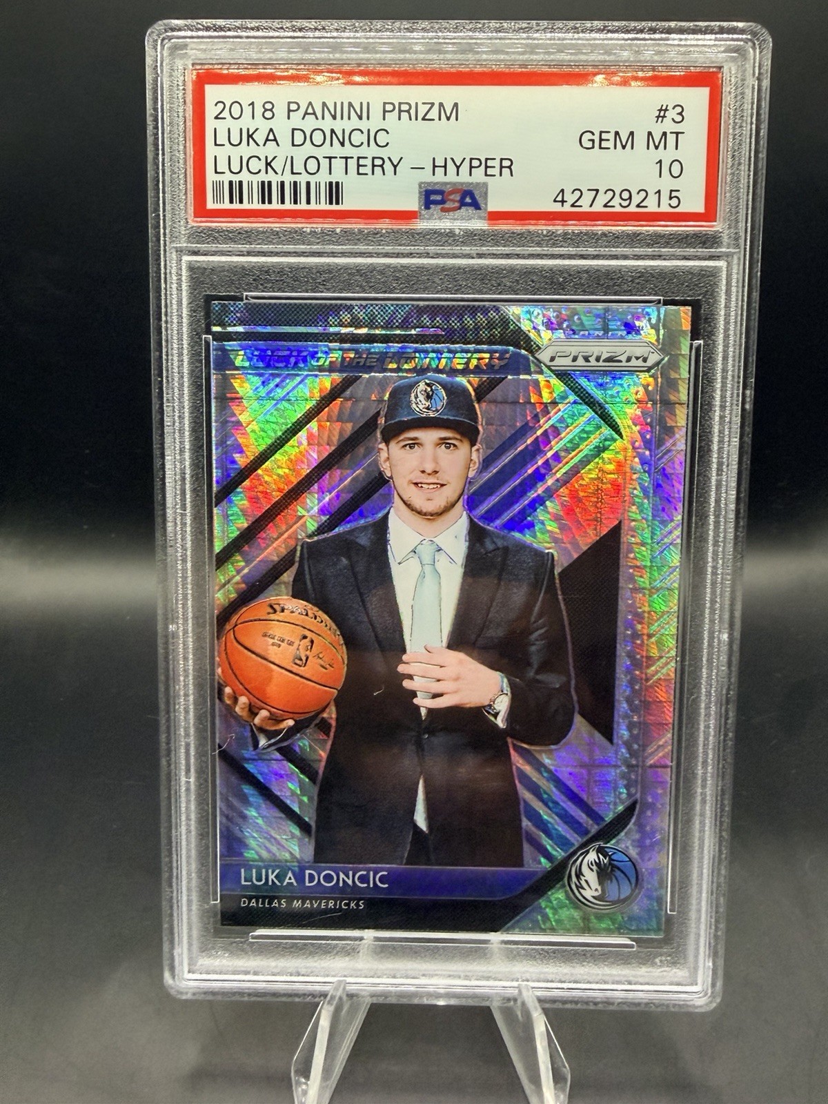 Luka Doncic 2018 Panini Prizm #3 Silver Luck of the Lottery RC PSA 10 Pop 63