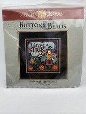 Mill Hill Button Bead Halloween Cross Stitch Kit  I Drive A Stick  MH14-1624