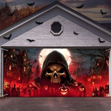 Large Halloween Garage Door Cover Halloween Garage Door Decorations Banner Backd