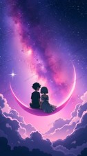 Digital Image Picture Photo Wallpaper Background Anime Love Couple AIArt Product