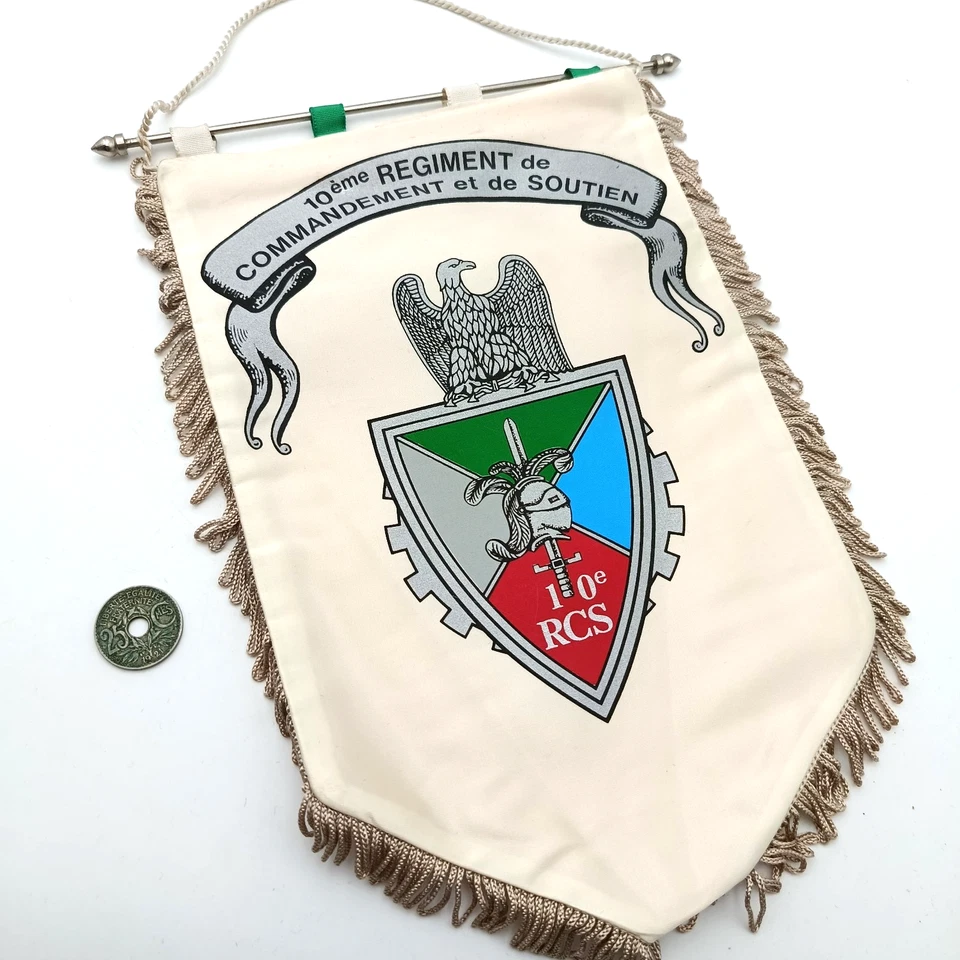 Fanion drapeau militaire Armée Française Régimentaire - 10e RCS - Photo 1/2