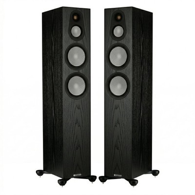 1 Paar Monitor Audio Silver 300 7G Black Oak Eiche Schwarz Standlautsprecher