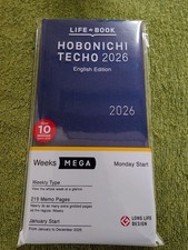 Hobonichi Techo 2026 English Edition Weeks MEGA Colors/Cosmo Blue January Start