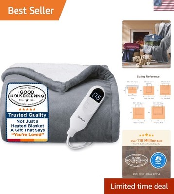 Luxurious Electric Throw Blanket - Fast Heating with Auto-Shutoff & 6 Settings