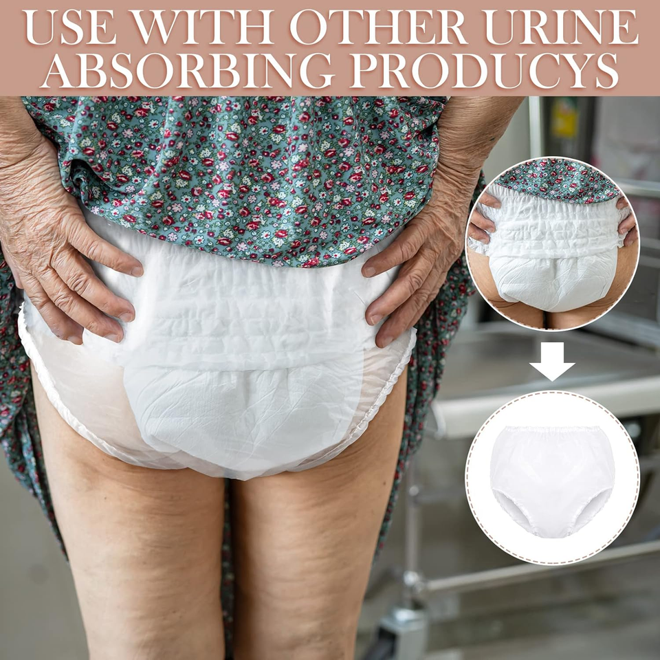 10Pcs Waterproof Incontinence Underpants Plastic Pull on Cover Pants