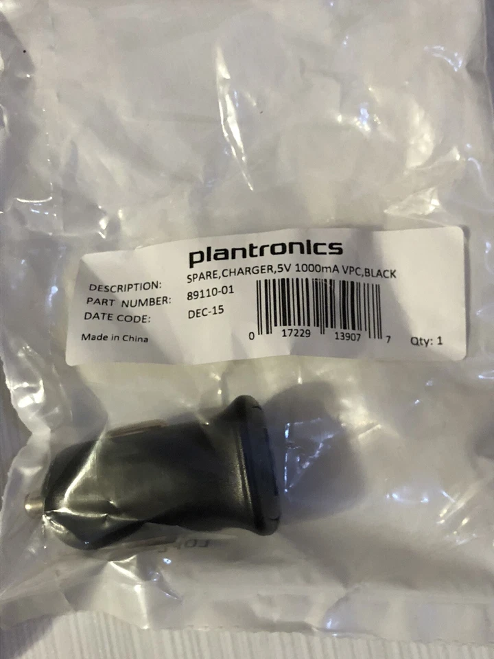 Plantronics 89110-01 Lote de (2) Cargador Negro de Repuesto 5v 1000ma Vpcpwr (8911001) Foto 3 de 4