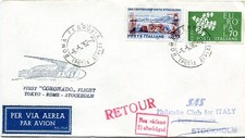 (B2394) b. aff.ta del  1962 - PRIMO VOLO CORONADO ROMA STOCCOLMA SVEZIA