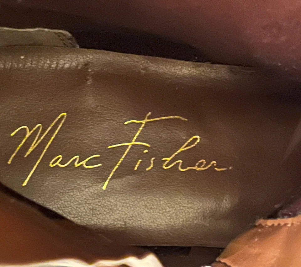 MARC FISHER Botas de Equitación AYSHA CUERO MARRÓN MEDIO Mujer HASTA LA RODILLA Talla 5.5B Foto 3 de 4