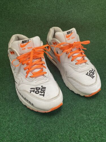 Nike Air Max 1 LX Just Do It Sportswear Total Orange White 917691-100 Sz 6.5 - Picture 1 of 7